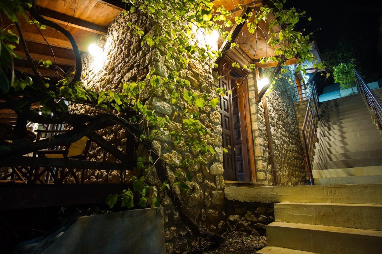 Seaside Duplex Stone Villa Qeparo Exterior foto