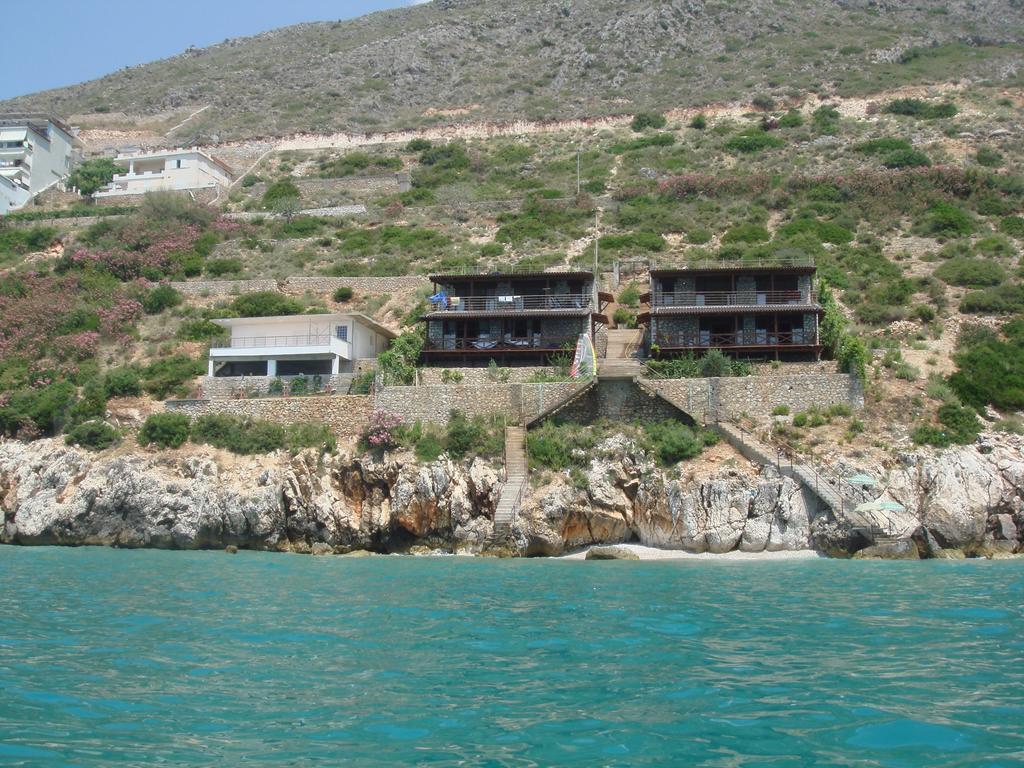Seaside Duplex Stone Villa Qeparo Exterior foto